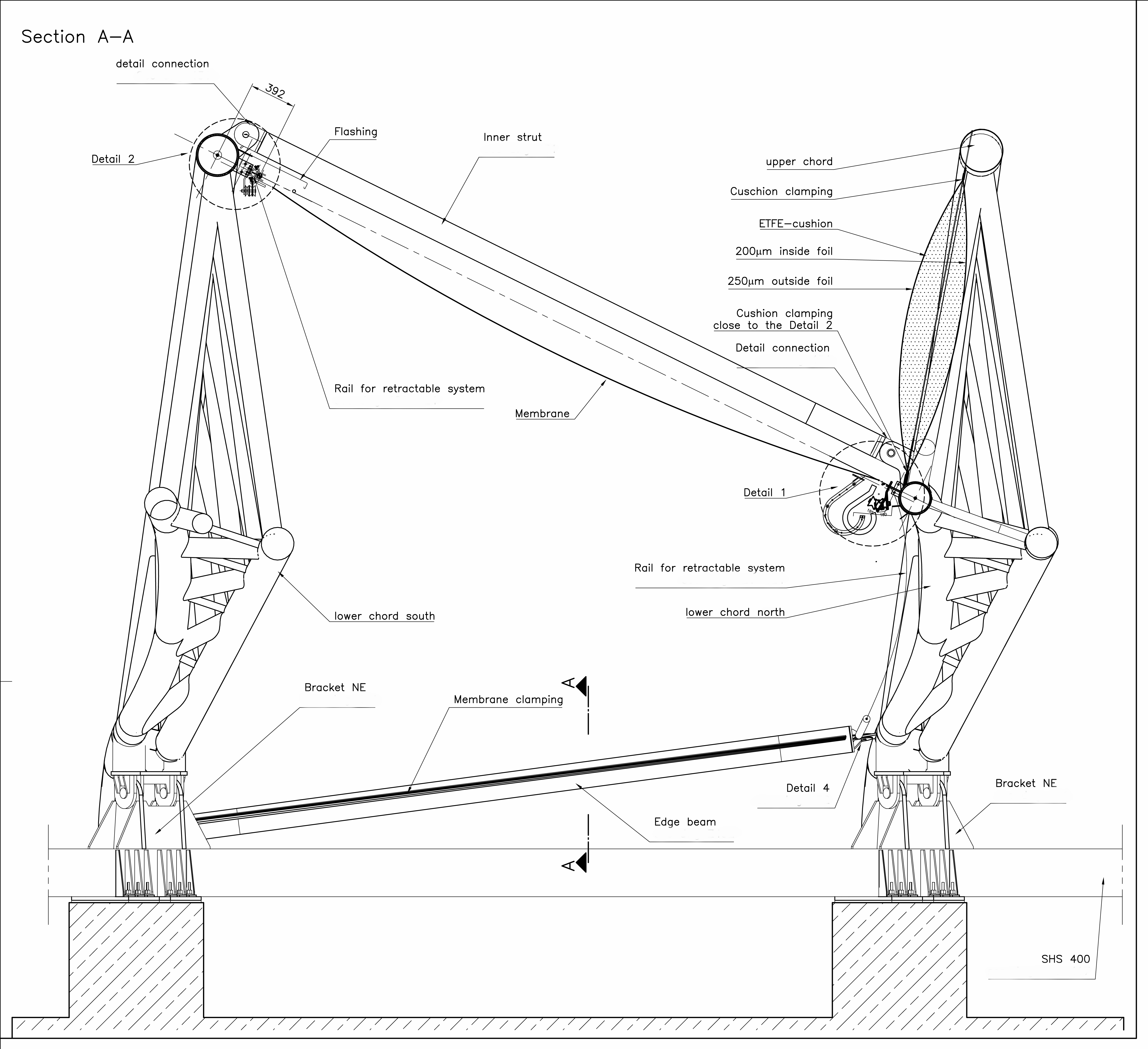 Facade Detail, Tensile Structures, Facade