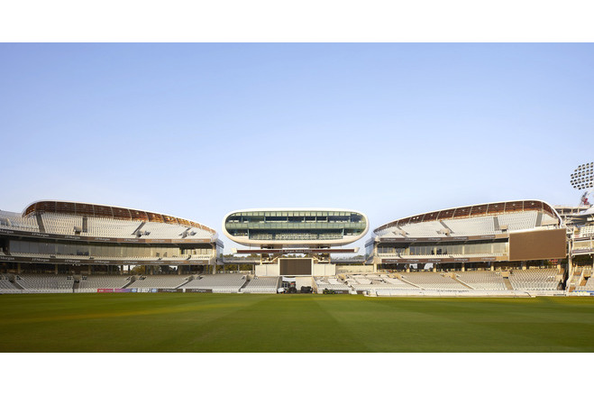 	Tensile fabric roof canopy over the Compton and Edrich Stands at Lord's Cricket Ground